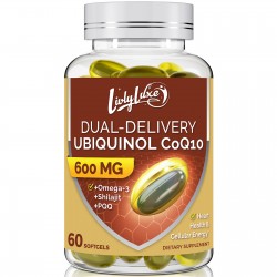 LivLyLuxe Dietary Supplement Ubiquinol CoQ10 600 MG Softgels LivLyLuxe Dietary Supplement Ubiquinol CoQ10 600 MG Softgels
